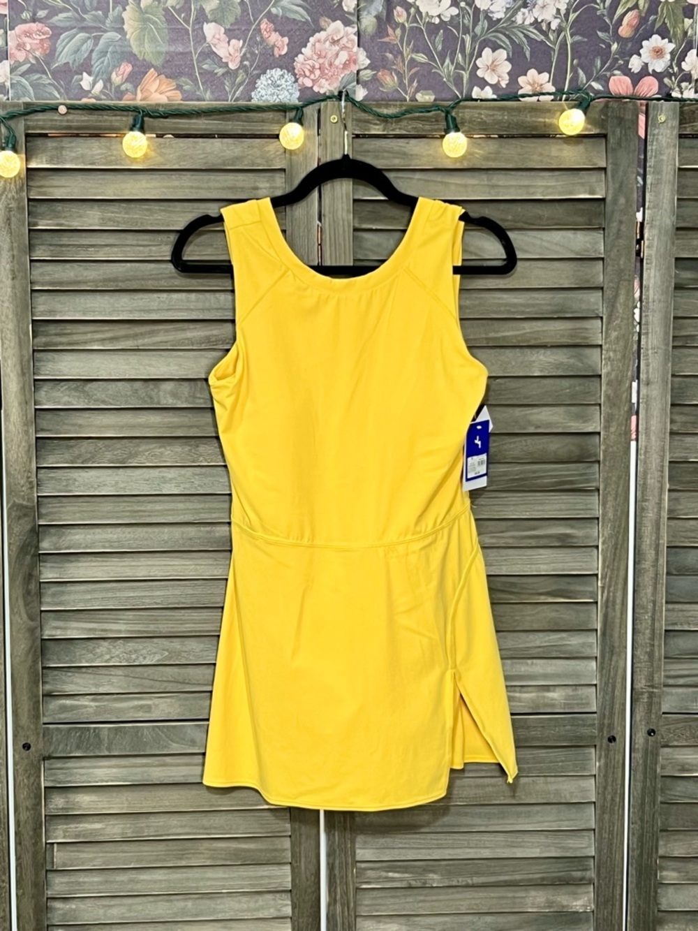 NWT JoyLab Yellow Tennis Dress Open Back Active Dress Size M - Picture 3 of 16
